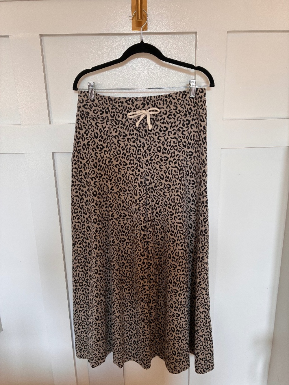 Free People leopard wide leg sweatpants